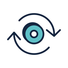 Repeat icon vector stock illustration