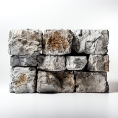 View Cinder Block Wall Planteron A Completely Wh 7, Isolated On White Background, High Quality Photo, Hd