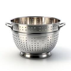 View Colander On A Completely White Background P 0, Isolated On White Background, High Quality Photo, Hd