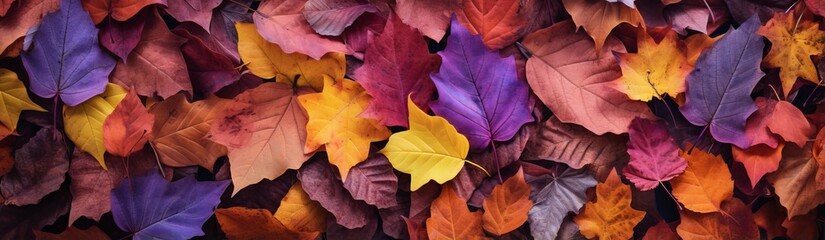 Autumn leaves background: colorful and vibrant pattern of fallen forest foliage