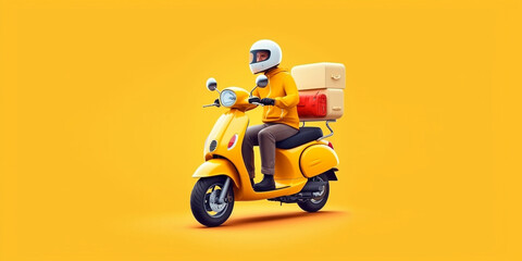 scooter on white background generative ai