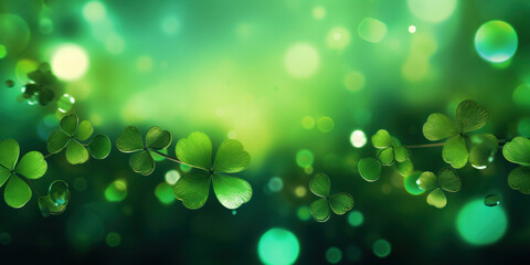 Fototapeta premium Abstract green bokeh background