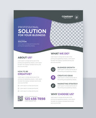 Attractive shapes & colors corporate brand business flyer design concept. best quality business leaflet, modern flier