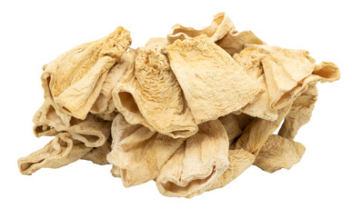 dried zucchini on a white background