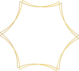 Gold Golden Frame in Many Shapes