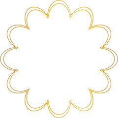 Gold Golden Frame in Many Shapes