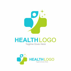 Health medical care logo vector design template