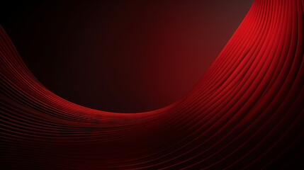 Luxury 3d circle lines and radio waves on dark red background. Minimal and modern abstract illustration for female sale and love invitation.