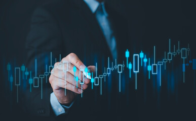 Business finance and investment concept, Capital gain world money economic growth, planning start-up strategy, Data Management System report connected to database, finance,operations, sales copy space