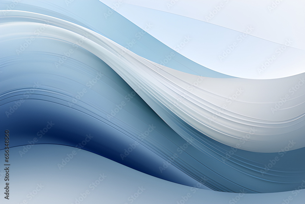 Wall mural abstract moving designed horizontal banner with dark gray, light gray and blue chill colors. fluid c