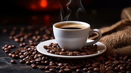 Sleek and stylish espresso coffee on table