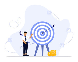 Profit Target concept illustration. Suitable for web landing page, ui, mobile app, editorial design, flyer, banner, and other related occasion.