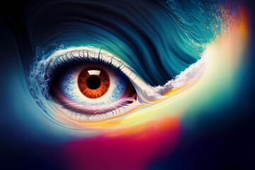 eye in color waves