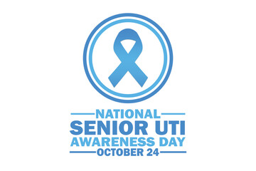 National Senior UTI Awareness Day Vector Illustration. October 24. Suitable for greeting card, poster and banner.