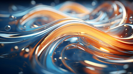 Abstract three-dimensional artliquid metalssynchromism wave background wall paper