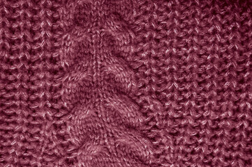 Fototapeta premium Organic knit background with macro woven threads.