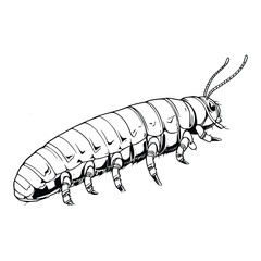 Armyworm Coloring Page for Kids 