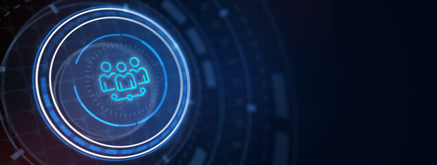 Business, Technology, Internet and network concept. Human Resources HR management recruitment employment headhunting concept. illustration