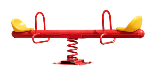 Red seesaw PNG
