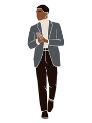 Abstract professional businessman illustration. Vector illustration.