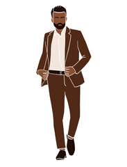 Abstract professional businessman illustration. Vector illustration.