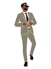 Abstract professional businessman illustration. Vector illustration.