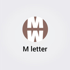 Icone Lettre M pour Design Logos, Symbole, Illustration Pictogramme Monogramme pour Business, Variations Alphabet Isolé Silhouette