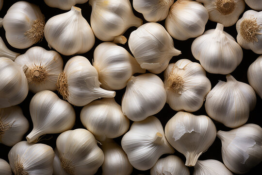 Fresh garlic texture. Vitamin healthy food