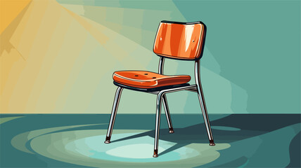 Drawing of a chair on a plain background vector, Generative AI