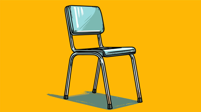 Drawing of a chair on a plain background vector, Generative AI