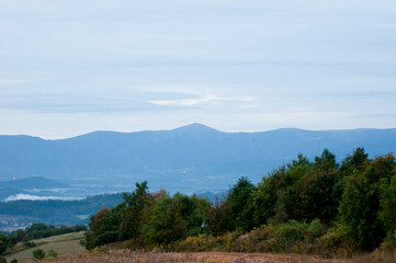 Naklejka premium Krajobrazy górskie, Jelenia Góra, Karkonosze