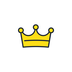 王冠のシンプルなベクターアイコンイラスト素材