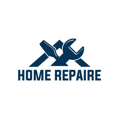 Maintenance Tools And House Construction Home Repair Logo 