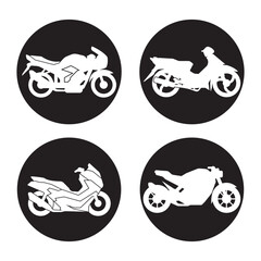 motorcycle Icon vector design illustration logo template