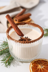 Eggnog, Christmas drink, traditional drink for Christmas holiday
