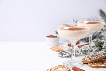 Eggnog, Christmas drink, traditional drink for Christmas holiday