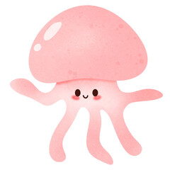 Cute pink octopus
