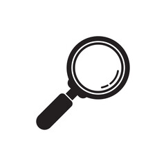 Magnifying glass icon logo vector illustration design template