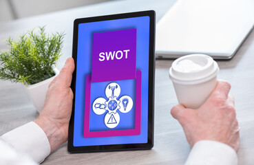Swot concept on a tablet