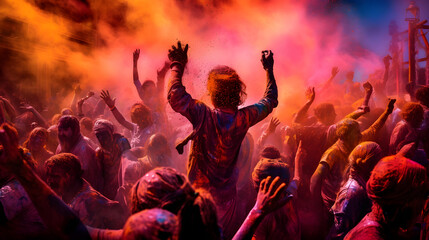 Holi is a spring festival in India with vibrant colors