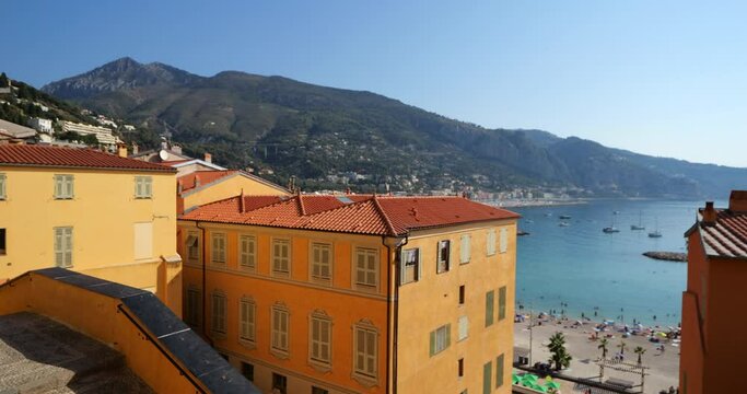 Menton, the old town,  the french Riviera, France