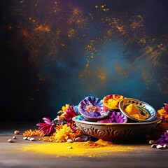 Background with colorful powder for Holi festival