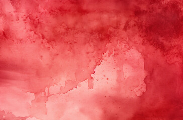 Fototapeta premium Red Watercolor Background with Red Color