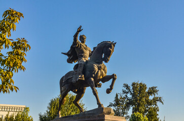 equestrian statue of Amir Temur in Tashkent, Uzbekistan