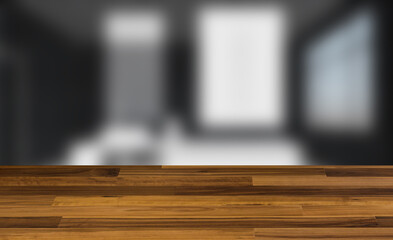 Scandinavian bathroom, classic  vintage interior design. 3D rendering.. Texture Wooden parquet. Flooring. Seamless.