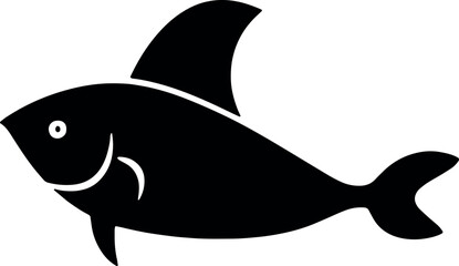 Fototapeta premium Transparent fish silhouette swimming gracefully in a sea of simplicity, symbolizing tranquility, freedom, and the beauty of the aquatic world. Generative AI 