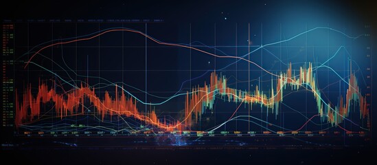  stock trading investment charts abstract background, crypto market, trading market, investment - obrazy, fototapety, plakaty