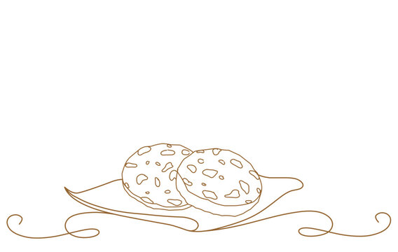 recommend clip art: crossaint cookies line art vector illustration