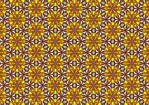 mandara floral pattern ethnic gradient seamless stripes Product