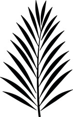 Tropical leaves dancing in vector silhouette, gracefully embracing the essence of palm goodness on a transparent canvas. Generative AI 